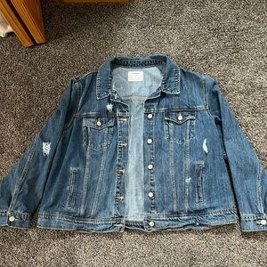 Old Navy distressed jean jacket